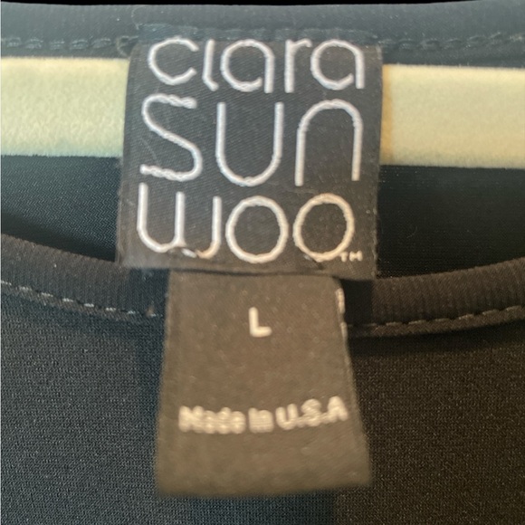 Light weight black tunic signature scoop neck angle by Clara Sunwoo - Picture 2 of 5